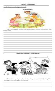 Writing Worksheet