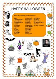 English Worksheet: Halloween 