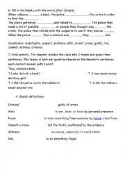 English Worksheet: crime