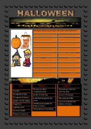 English Worksheet: Halloween  : riddles & word search (+key)