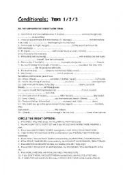 English Worksheet: CONDITIONALS!!!