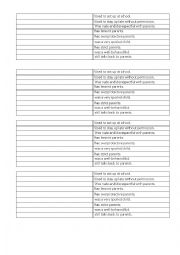 English Worksheet: GENERATION GAP