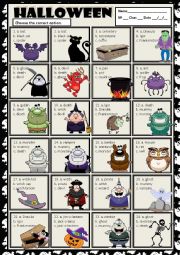 English Worksheet: HALLOWEEN - MULTIPLE CHOICE