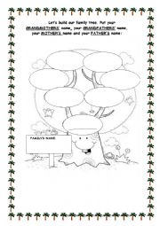 English Worksheet: Family tree