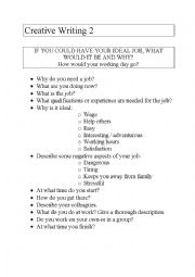 English Worksheet: Creative Writing