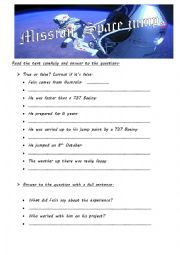 English Worksheet: Mission: Space Jump