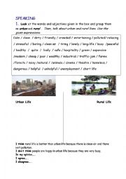 English Worksheet: speaking