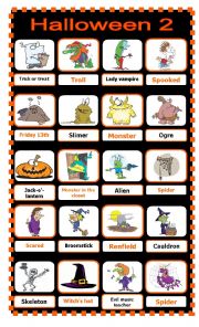 English Worksheet: Halloween Pictionary 2/2