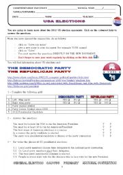 2012 USA Elections Webquest