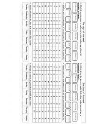 English Worksheet: Days of the week