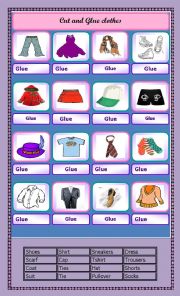 clothes : (flash cards +  2 activities)