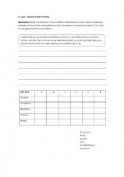 English Worksheet: Writing/Speaking tests