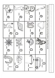 English Worksheet: Beginning and Ending Sound