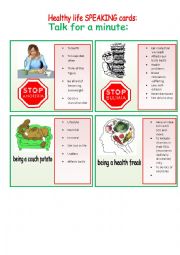 Speaking cards, HEALTHY LIFE.