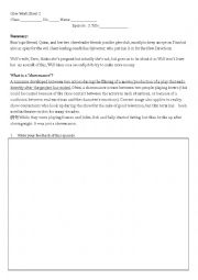 English Worksheet: Glee Worksheet