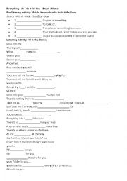 English Worksheet: Everything I do I do it for You - Bryan Adams