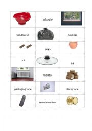 English Worksheet: Things around us - everyday objects students always ask about MEMORY CARDS