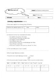 English Worksheet: mid term test