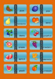 English Worksheet: Fruit - Multifunctional game