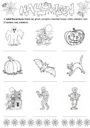 English Worksheet: halloween vocaburay