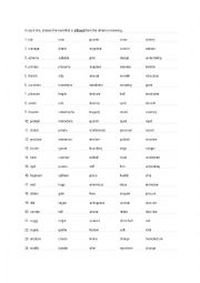 English Worksheet: Odd word out