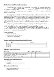 English Worksheet: 9th form worksheet 15
