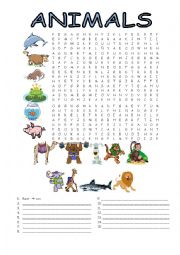 English Worksheet: vocabulary - Animals