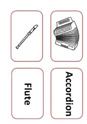 English Worksheet: Instruments flashcards