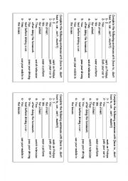 English Worksheet: have to -dont have to