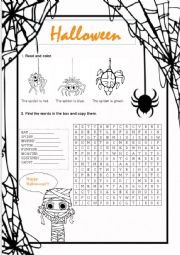 English Worksheet: Halloween 