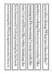 English Worksheet: Sentence scrambles word order