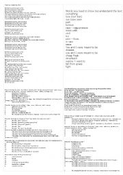 English Worksheet: Korn The Freak on the Leash song and multiple choice questions