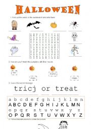 English Worksheet: halloween worksheet