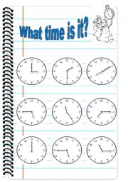 English Worksheet: What time is it?