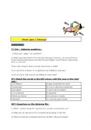 English Worksheet: Listening about dreaming