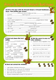 English Worksheet: Present Simple Vs Present Continuous