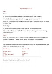 English Worksheet: speaking