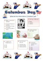 COLUMBUS DAY  - QUIZ