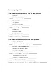 English Worksheet: Simple Present Questions