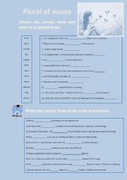 English Worksheet: Plural of nouns