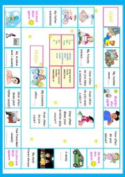 English Worksheet: Frequency Adverbs boardgame