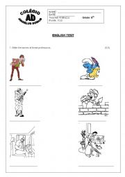 English Worksheet: English test for kids and teenagers