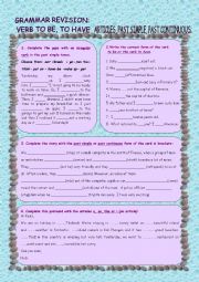 English Worksheet: GRAMMAR REVISION