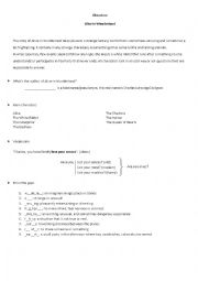 English Worksheet: Alice in Wonderland