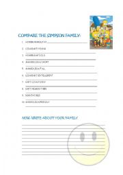 English Worksheet: Comparatives- The Simpsons