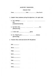 English Worksheet: English Test