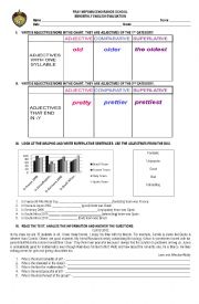 English Worksheet: COMPARATIVES AND SUPERLATIVES