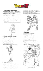 English Worksheet: Clothers - Dragon Ball Z