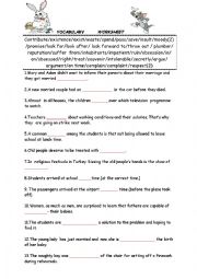 English Worksheet: VOCABULARY