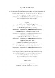 English Worksheet: Conditionals through songs 